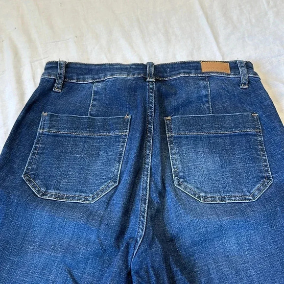 Judy Blue Skinny Dit dark wash denim jeans button fly size 9/29 - Picture 5 of 6